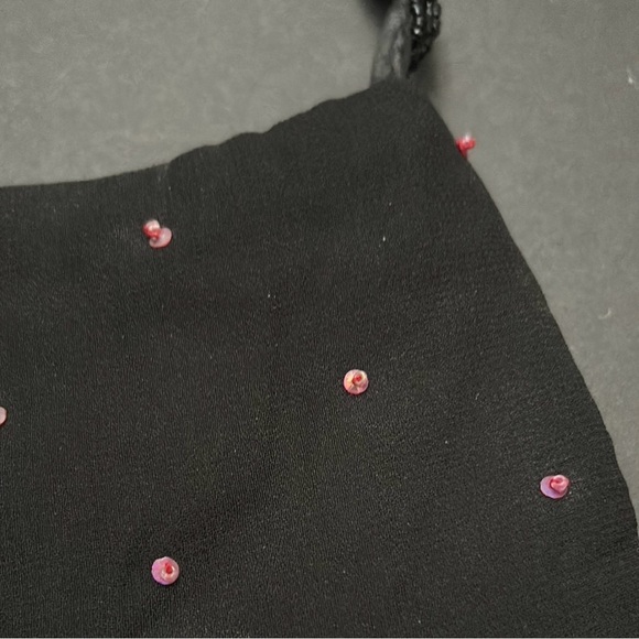 Express 90s Retro Style Black Beaded Women's Bag in Colorful Beads and Sequins - Picture 11 of 14